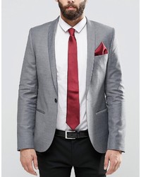 Asos Brand Wedding Tie And Pocket Square Pack In Silk In Oxblood