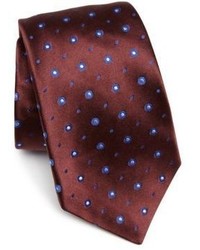 Kiton Circle Patterned Silk Tie