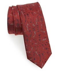 Lanvin Shadow Jacquard Silk Skinny Tie