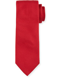 Brioni Solid Silk Tie Red