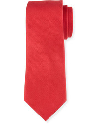 Neiman Marcus Textured Silk Tie Red