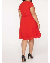 Billie Blosssom Curve Red Skater Dress