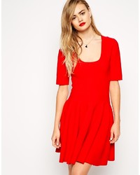 Asos Collection Skater Dress In Structured Knit