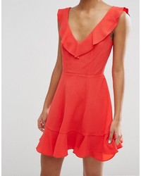 Asos Collection Skater Dress With Frill Detail