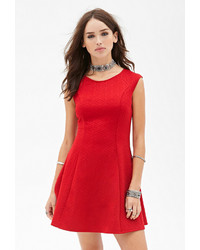 Forever 21 Geo Fit And Flare Dress
