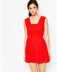 Wal G Pleat Front Skater Dress
