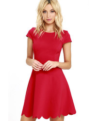 LuLu*s Proof Of Perfection Red Skater Dress