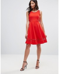 Traffic People Skater Dress With Lace Insert