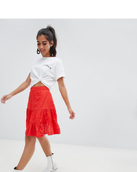 Asos Petite Asos Design Petite Broderie Mini Skirt