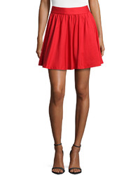 Alice + Olivia Pleated Miniskirt Red