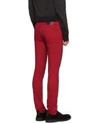 McQ Alexander Ueen Red Skinny Jeans