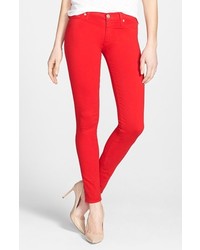 Hudson Jeans Mid Rise Skinny Jeans Red Size 30 30