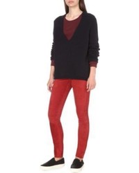Closed Lizzy Skinny Mid Rise Suede Jeans