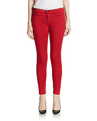 J Brand Mid Rise Cropped Satin Jeans