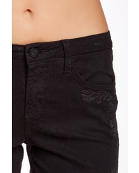 Marchesa Notte Embroidered Skinny Jean