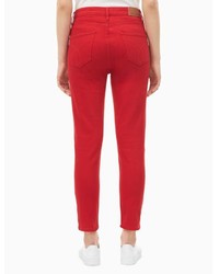 Calvin Klein Skinny High Rise Tango Red Ankle Jeans
