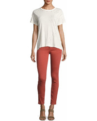 The Great The Skinny Skinny Denim Jeans Red