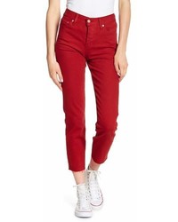 womens red levi jeans