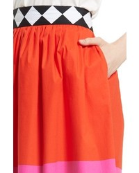 Kate Spade New York Cotton Poplin Midi Skirt