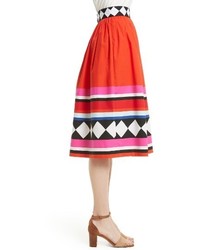 Kate Spade New York Cotton Poplin Midi Skirt