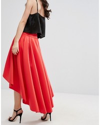 Asos Petite Petite Premium Scuba High Low Prom Skirt