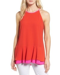 Vince Camuto Colorblock Halter Style Top
