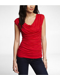 Express Ruched Cowl Shell Top