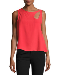 Opening Ceremony Sleeveless Cutout Loose Top Cherry