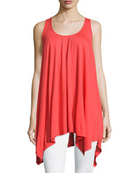 Neiman Marcus Strappy Back Sleeveless Top Red