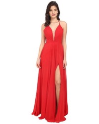 Faviana Chiffon V Neck Gown W Full Skirt 7747 Dress