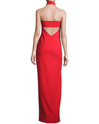 Cinq Sept Clothing Nahlia High Neck Gown Venetian Red