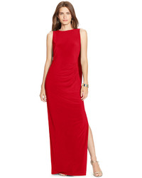 ralph lauren red evening dress