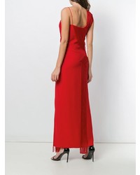 Versace Long Asymmetric Fringed Dress