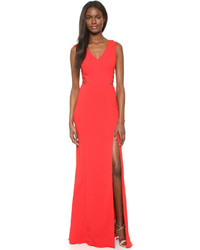 Marchesa Notte Sleeveless Gown With Slit