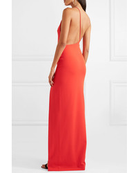 SOLACE London Petch One Shoulder Stretch Crepe Gown