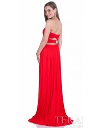 Terani Couture Ruched A Line Sweetheart Prom Dress