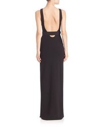 SOLACE London Tara Belted Backless Gown
