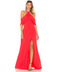 Privacy Please Bennette Maxi Dress In Red Size L