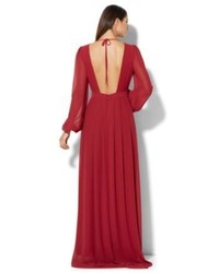 New York & Co. Chiffon Overlay Maxi Dress