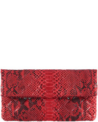 Quilted Snakeskin Clutch