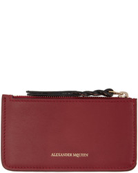 Alexander McQueen Red Leather Coin Pouch