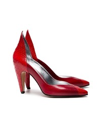 Givenchy Red 110 Python Leather Pumps