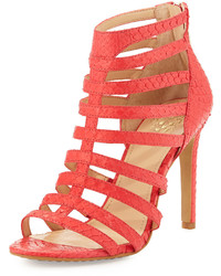 Red Snake Leather Sandals