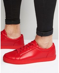 Asos Brand Sneakers In Red