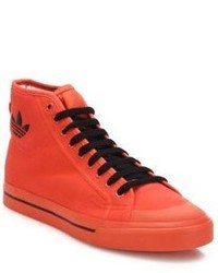 Adidas By Raf Simons Canvas Round Toe Sneakers
