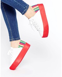 Asos Collection Dion Flatform Lace Up Sneakers