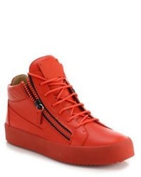 Giuseppe Zanotti Double Zip Mid Rise Sneakers