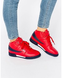 Fila F 13 Mid Sneakers In Red
