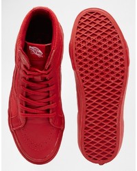 Vans Sk8 Hi Snake Sneakers In Red V4pbijf