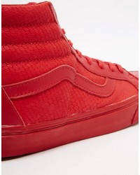Vans Sk8 Hi Snake Sneakers In Red V4pbijf
